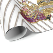 Der Weihnachtsmann ist auf dem Weg 3 Weihnachten Geschenkpapier (Rolleneckpunkt)