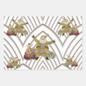 Der Weihnachtsmann ist auf dem Weg 3 Weihnachten Geschenkpapier Set (Vorderseite 2)