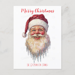 Der Weihnachtsmann ist ein Kunstbeispiel. Feiertagspostkarte