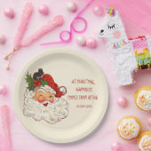 Der Weihnachtsmann ist ein Vintages Design Pappteller (Party)