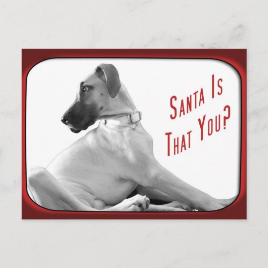 Der Weihnachtsmann ist für dich Feiertagspostkarte (Vorderseite)