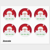 Der Weihnachtsmann ist glänzend, groß, 3 Zoll (Bla Runder Aufkleber (Blatt)