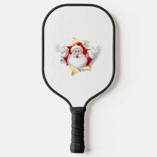 Der Weihnachtsmann ist hier.... Überraschungsknopf Pickleball Schläger (Rückseite)