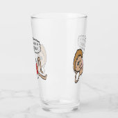 Der Weihnachtsmann ist hier Weihnachten Spaß Glas (Links)