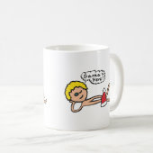 Der Weihnachtsmann ist hier Weihnachten Spaß Kaffeetasse (VorderseiteRechts)