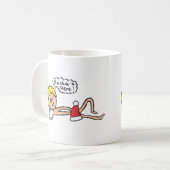 Der Weihnachtsmann ist hier Weihnachten Spaß Kaffeetasse (Vorderseite Links)