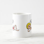 Der Weihnachtsmann ist hier Weihnachten Spaß Kaffeetasse (Mittel)