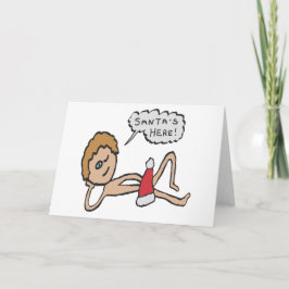 Der Weihnachtsmann ist hier Weihnachten Spaß Karte