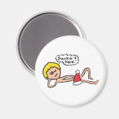 Der Weihnachtsmann ist hier Weihnachten Spaß Magnet (Vorderseite/Rückseite)