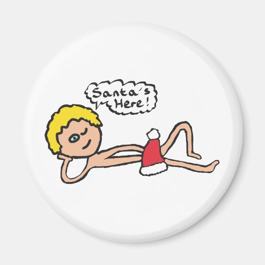 Der Weihnachtsmann ist hier Weihnachten Spaß Magnet (Vorne)