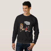 Der Weihnachtsmann ist hier Weihnachten Spaß Sweatshirt (Vorne ganz)