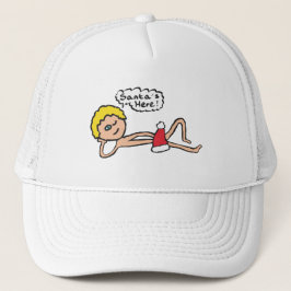 Der Weihnachtsmann ist hier Weihnachten Spaß Truckerkappe