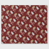 Der Weihnachtsmann ist hier Xmas Spaß Geschenkpapier (Flach)