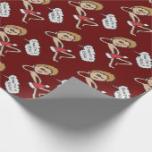 Der Weihnachtsmann ist hier Xmas Spaß Geschenkpapier (Ecke)