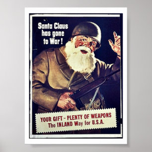 Der Weihnachtsmann ist in den Krieg gegangen Poster