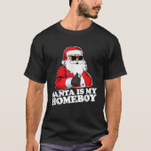 Der Weihnachtsmann ist mein zu Hause lustiger Weih T-Shirt (Vorderseite)