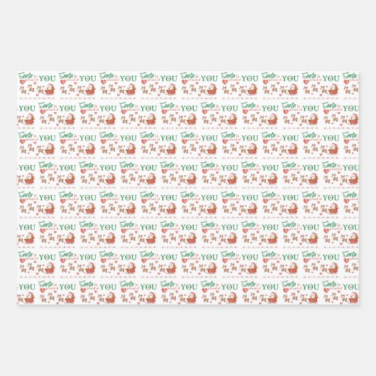 Der Weihnachtsmann ist stolz auf Sie, Papierblätte Geschenkpapier Set (Vorderseite 3)
