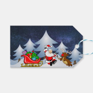 Der Weihnachtsmann ist unterwegs Geschenkanhänger