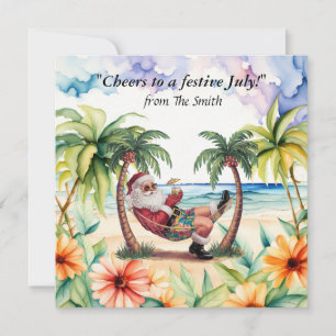 Der Weihnachtsmann ist zu Weihnachten im Juli am S Karte