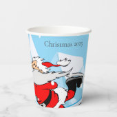 Der Weihnachtsmann kann Weihnachten Party nicht Sk Pappbecher (Rückseite)