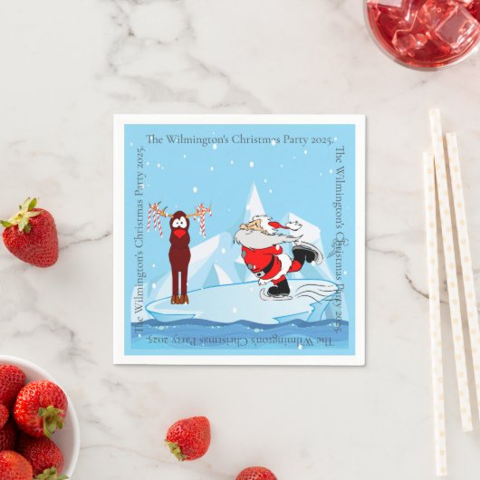 Der Weihnachtsmann kann Weihnachten Party nicht Sk Serviette (Beispiel)