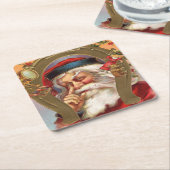 Der Weihnachtsmann kennt Weihnachten Rechteckiger Pappuntersetzer (angewinkelt)