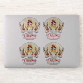 Der Weihnachtsmann kommt | 8"x 8"- glänzend transp Aufkleber