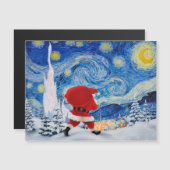 Der Weihnachtsmann kommt auf Postkarte (Vorne/Hinten)