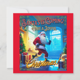 Der Weihnachtsmann kommt aus dem Schornstein! Einladung