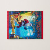 Der Weihnachtsmann kommt aus dem Schornstein! Puzzle (Horizontal)