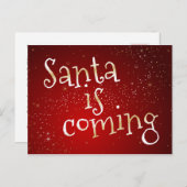 Der Weihnachtsmann kommt aus der Postkarte (Vorne/Hinten)