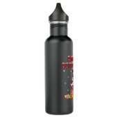 Der Weihnachtsmann kommt den Schornstein herunter Edelstahlflasche (Links)