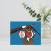 Der Weihnachtsmann kommt etwas später Feiertagspostkarte (Stehend Vorderseite)