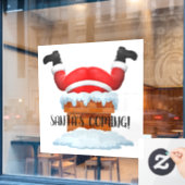 Der Weihnachtsmann kommt Fensteraufkleber (Café-Fenster)