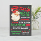 Der Weihnachtsmann kommt in das Weihnachtsfest Par Einladung (Stehend Vorderseite)