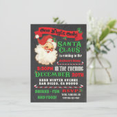 Der Weihnachtsmann kommt in das Weihnachtsfest Par Einladung (Stehend Vorderseite)