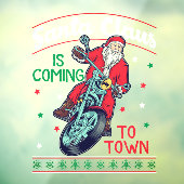 Der Weihnachtsmann kommt in die Stadt Fensteraufkleber (Blatt 3)