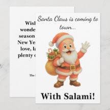 Der Weihnachtsmann kommt in die Stadt.. Mit Salami