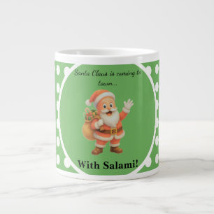 Der Weihnachtsmann kommt in die Stadt.. Mit Salami Jumbo-Tasse