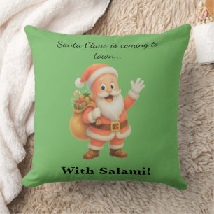 Der Weihnachtsmann kommt in die Stadt.. Mit Salami Kissen
