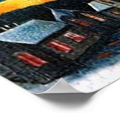 Der Weihnachtsmann kommt in die Stadt Poster (Ecke)