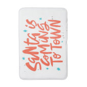 Der Weihnachtsmann kommt in die Stadtplanung Badematte (Vorderseite Vertikal)
