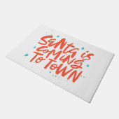 Der Weihnachtsmann kommt in die Stadtplanung Fußmatte (Schrägansicht)