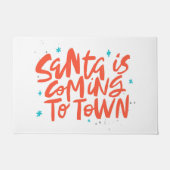 Der Weihnachtsmann kommt in die Stadtplanung Fußmatte (Vorderseite)