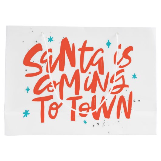 Der Weihnachtsmann kommt in die Stadtplanung Große Geschenktüte (Rückseite)