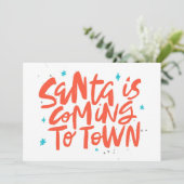 Der Weihnachtsmann kommt in die Stadtplanung Karte (Stehend Vorderseite)