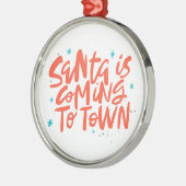 Der Weihnachtsmann kommt in die Stadtplanung Ornament Aus Metall (Links)