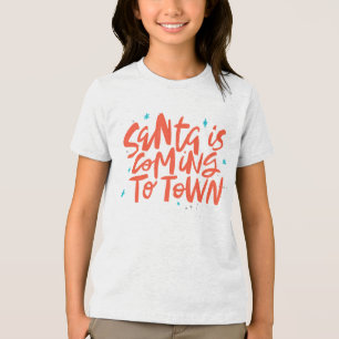 Der Weihnachtsmann kommt in die Stadtplanung Tri-Blend Shirt