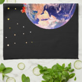 Der Weihnachtsmann kommt ins Küchentuch (Gefaltet)