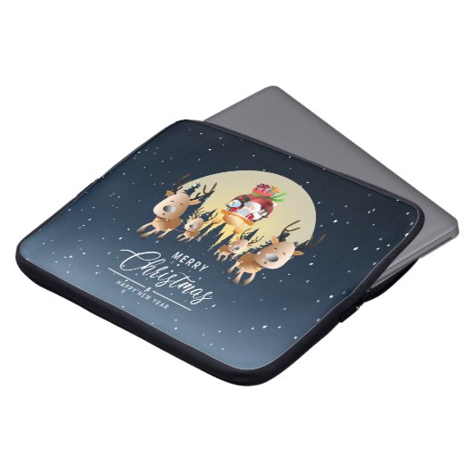 Der Weihnachtsmann kommt | Laptop-Siebtasche 15" Laptopschutzhülle (Vorne Oben)